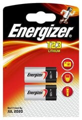 Energizer Photo Lithium 123 elementi, 2 gab. цена и информация | Зарядные устройства для элементов питания | 220.lv