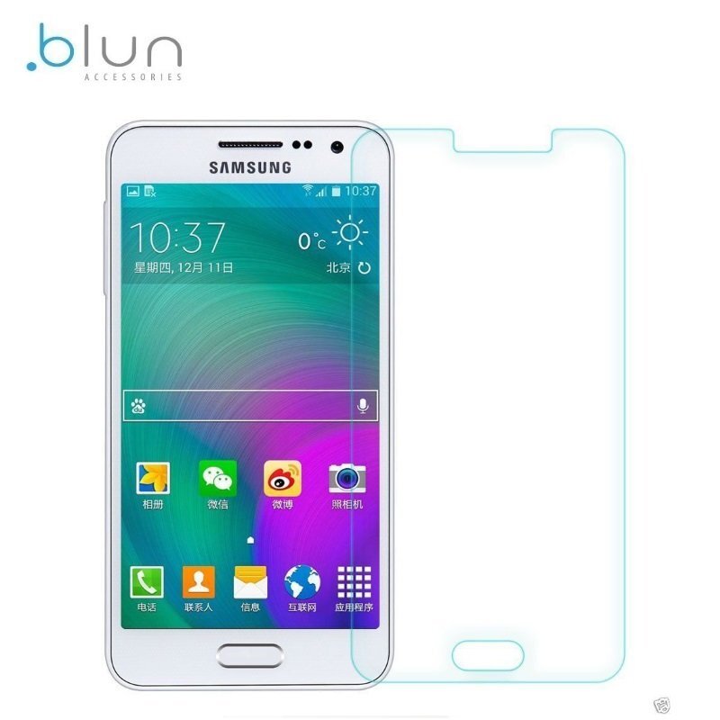 Blun Extreeme Shock 0.33mm / 2.5D Aizsargplēve-stikls Samsung A300F Galaxy A3 (EU Blister) cena un informācija | Ekrāna aizsargstikli | 220.lv