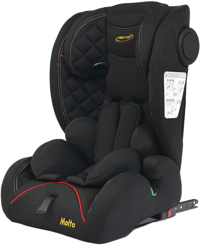 Autokrēsls Summer Baby Molto i-Size Isofix, 9-36 kg, Black cena un informācija | Autokrēsliņi | 220.lv