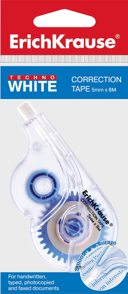 Koriģējošā lente ErichKrause® Arctic white, 5mm x 8m (iepakojumā 1 gab.) cena un informācija | Kancelejas preces | 220.lv