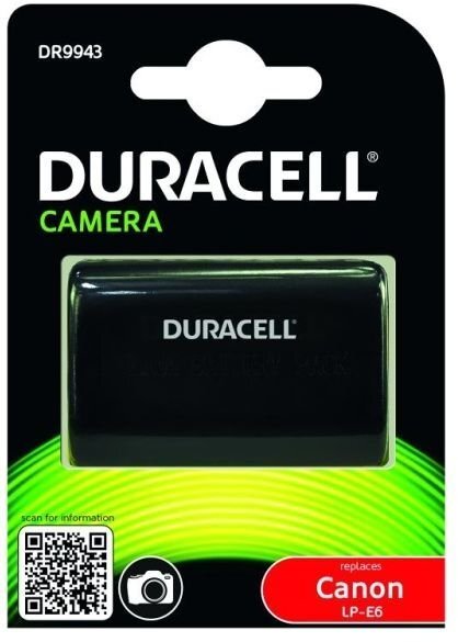 Duracell Premium Analogs Canon LP-E6 Akumulātors EOS 60D 70D 7D 5D Mark 2 Mark 3 7.4V 1400mAh cena un informācija | Akumulatori fotokamerām | 220.lv