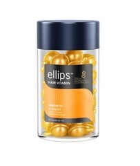 ELLIPS Smooth & Silky Pro Keratin vitamīni mitruma atjaunošanai ar keratīnu, kapsulas 1 ml x N50 cena un informācija | Kosmētika matu stiprināšanai | 220.lv