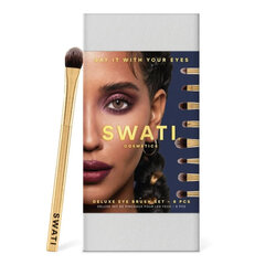 SWATI Luxe Eye Make-Up Brush Set Gold 8 gab cena un informācija | Kosmētikas otas, sūkļi | 220.lv