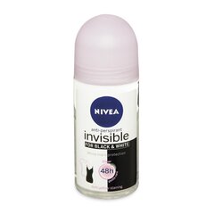 Nivea Invisible For Black & White 48h antiperspirants 50 ml цена и информация | Дезодоранты | 220.lv