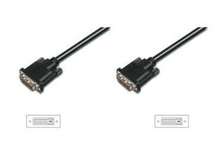 ASSMANN DVI-D DualLink Connection Cable DVI-D (24+1) M /DVI-D (24+1) M 1m blac cena un informācija | Kabeļi un vadi | 220.lv