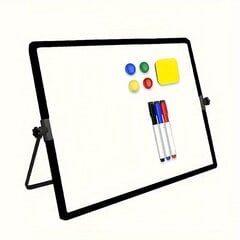 '1 gab Sausa Dzēšanas Magnētiskā White Board 29.97cm X 20.83cm ar Melnu Rāmīti, Portatīvs Dubultsided Whiteboard Komplekts ar Stendu.' cena un informācija | Kancelejas preces | 220.lv