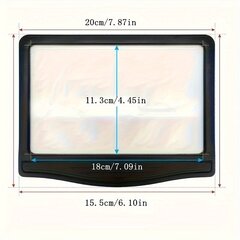 'LED Подсветка Страница Лупа с Увеличением 5X' цена и информация | Канцелярия | 220.lv