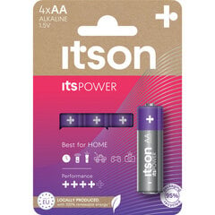 itson itsPOWER elementi Alkaline LR6IPO/4CP cena un informācija | Baterijas | 220.lv