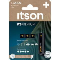 itson itsPREMIUM elementi Alkaline LR03IPR/4CP cena un informācija | Baterijas | 220.lv