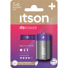 itson itsPOWER elementi Alkaline LR14IPO/2CP cena un informācija | Baterijas | 220.lv