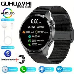 'GUHUAVMI 2024 GPS Pulkstenis Vīriešiem GT4 Pro+1.53 collu AMOLED 360360 HD Bezvadu Zvans NFC Pulkstenis Sievietēm' cena un informācija | Viedpulksteņi (smartwatch) | 220.lv