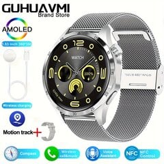 'GUHUAVMI 2024 GPS Pulkstenis Vīriešiem GT4 Pro+1.53 collu AMOLED 360360 HD Bezvadu Zvans NFC Pulkstenis Sievietēm' cena un informācija | Viedpulksteņi (smartwatch) | 220.lv