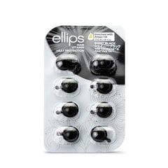 ELLIPS Shiny Black vitamīni tumšiem matiem, kapsulas 1 ml x N8 cena un informācija | Kosmētika matu stiprināšanai | 220.lv