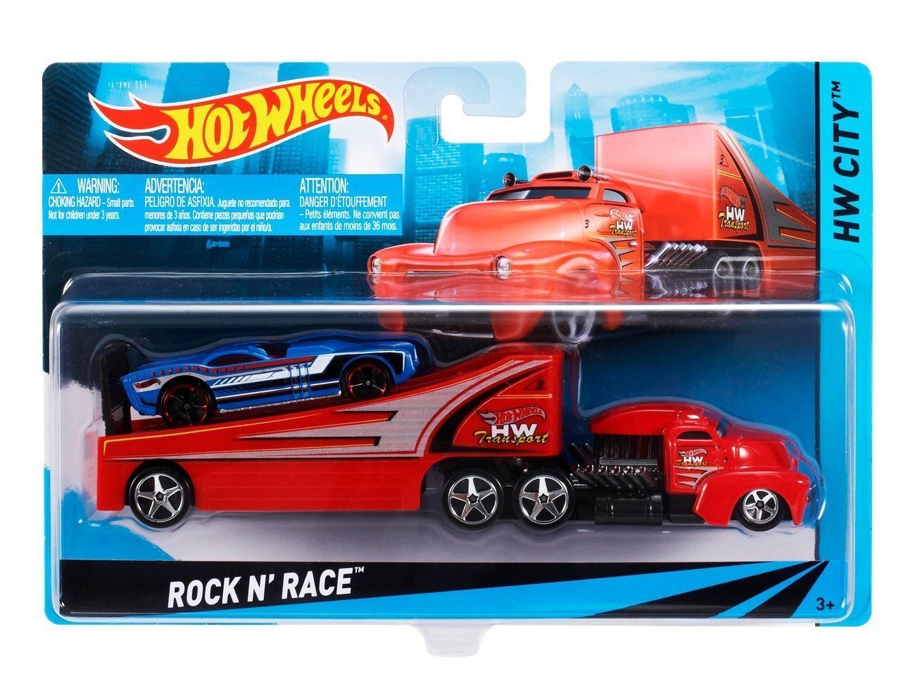 Pārvadātājs un auto modelis Hot Wheels, BDW51 cena un informācija | Rotaļlietas zēniem | 220.lv