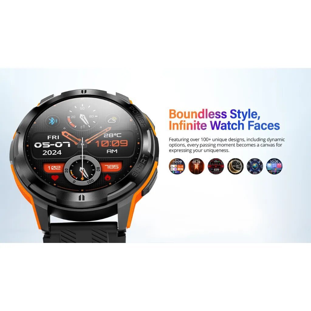 Riversong Motive 8C SW801 viedpulkstenis, melns/oranžs цена и информация | Viedpulksteņi (smartwatch) | 220.lv