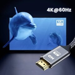 2.0 HDMI kabelis, 1m, 4K@60Hz / 2K@165Hz cena un informācija | Kabeļi un vadi | 220.lv