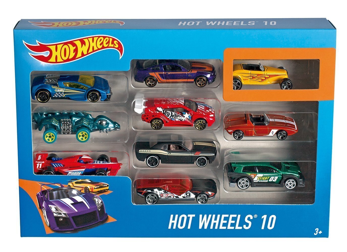 Auto modeļu komplekts Hot Wheels, 54886, 10 gab. цена и информация | Rotaļlietas zēniem | 220.lv