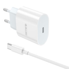 Jellico AK-200 PD 20W Smart iPhone 15 / 16 un iPad ātrs lādētājs 1x USB-C + USB-C kabelis 1m Balts cena un informācija | Lādētāji un adapteri | 220.lv