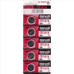 Maxell CR1616 baterijas, 5 gab. цена и информация | Батарейки | 220.lv