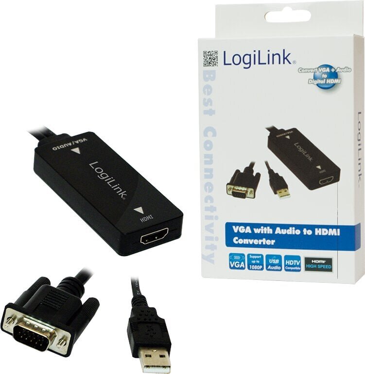 VGA w. USB Audio to HDMI Converter цена и информация | Adapteri un USB centrmezgli | 220.lv