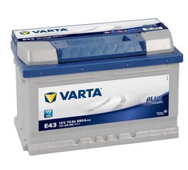 Akumulators Varta Blue Dynamic E43 12V 72Ah 680A цена и информация | Аккумуляторы | 220.lv