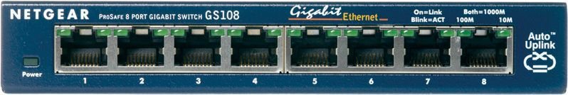 Netgear ProSafe Plus GS108 (8 gigabitu Ethernet/Ātrs Ethernet/Ethernet, Desktop, automātiskā noteikšana katram portam) cena un informācija | Rūteri (maršrutētāji) | 220.lv
