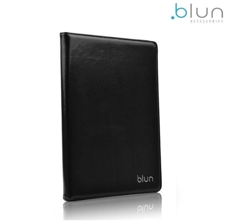 Blun UNT Universāls Eko ādas sāniski atverams maks ar stendu Tablet PC līdz 8" displēju Melns цена и информация | Somas, maciņi | 220.lv