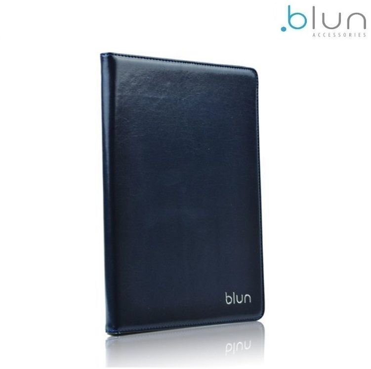 Blun UNT Universāls Eko ādas sāniski atverams maks ar stendu Tablet PC līdz 7" displēju Tumši Zils цена и информация | Somas, maciņi | 220.lv