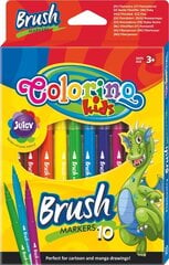 Flomāsteri COLORINO Brush, 10 krāsas cena un informācija | Colorino Rotaļlietas, bērnu preces | 220.lv