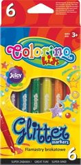 COLORINO CREATIVE Marķieri ar spīdumiem 6 krāsas, 65641PTR cena un informācija | Colorino Rotaļlietas, bērnu preces | 220.lv