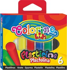 Plastilīns COLORINO, 6 krāsas цена и информация | Принадлежности для рисования, лепки | 220.lv