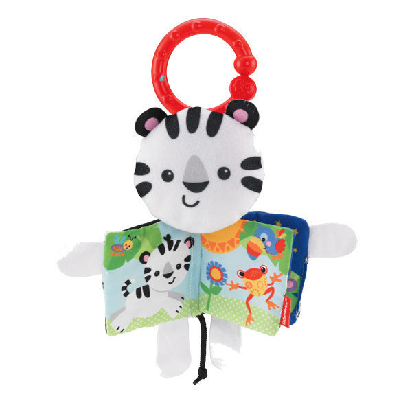 Mīksta grāmata Zebra/Pērtiķis Fisher Price, CCG04 цена и информация | Rotaļlietas zīdaiņiem | 220.lv