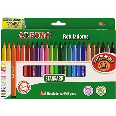 Nomazgājami flomāsteri Alpino, 24 krāsas цена и информация | Modelēšanas un zīmēšanas piederumi | 220.lv
