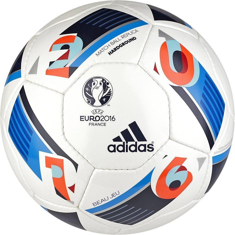 Futbola bumba Adidas EURO 2016 Beau Jeu Hardground 4 cena un informācija | Futbola bumbas | 220.lv