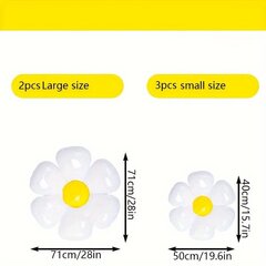 'Margrietiņu Balonu Komplekts - Lieli Un Mazi Izmēri, Piepūšami Baltie Margrietiņu Baloni Svētku Dekorācijām' cena un informācija | Šūšanas piederumi | 220.lv
