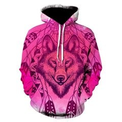 (HL001-XXS）Maģiskā krāsa Galaxy Wolf Hoodie Hoodies Vīriešu цена и информация | Мужские толстовки | 220.lv