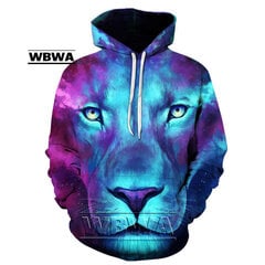 (FSA-XXS）Maģiskā krāsa Galaxy Wolf Hoodie Hoodies Vīriešu цена и информация | Мужские толстовки | 220.lv