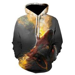 (WD65-XXS）Maģiskā krāsa Galaxy Wolf Hoodie Hoodies Vīriešu цена и информация | Мужские толстовки | 220.lv