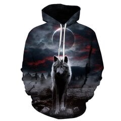 (HL012-XXS）Burvju krāsa Galaxy Wolf Hoodie Hoodies Vīriešu цена и информация | Мужские толстовки | 220.lv