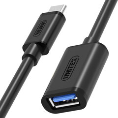 Unitek Cable USB type-C to USB AF, Y-C476BK cena un informācija | Kabeļi un vadi | 220.lv