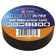 Izolācijas lente PVC 0.13x19mm (20m), Black cena un informācija | Rokas instrumenti | 220.lv