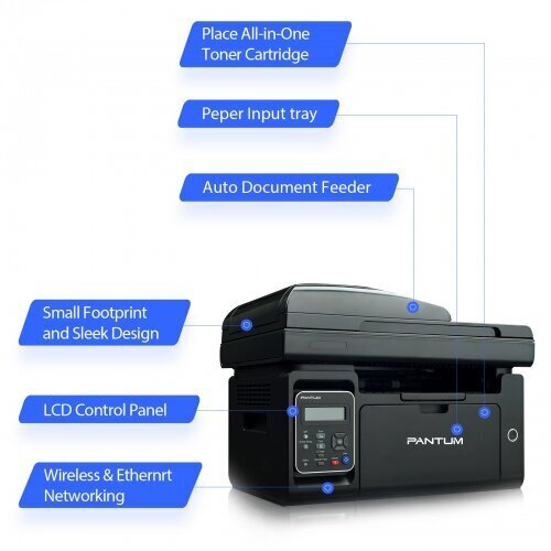 Pantum M6550NW MFP Printer / Scanner / Copier Wi-Fi cena un informācija | Printeri un daudzfunkcionālās ierīces | 220.lv