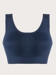 Plus Solid Wireless Bra·Navy Blue·2XL цена и информация | Нательные женские майки | 220.lv