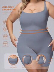 Liela izmēra sieviešu bezšuvju vadāms bodijs Shapewear·Dusty Blue·2XL цена и информация | Нательные женские майки | 220.lv