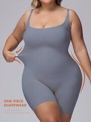 Liela izmēra sieviešu bezšuvju vadāms bodijs Shapewear·Dusty Blue·4XL цена и информация | Нательные женские майки | 220.lv