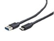 Kabelis Gembird USB 3.0 type-C (AM/CM), 1 m, melns cena un informācija | Kabeļi un vadi | 220.lv