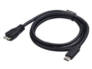 Gembird USB 3.0 cable to type-C (BM/CM), 1m, black цена и информация | Кабели и провода | 220.lv