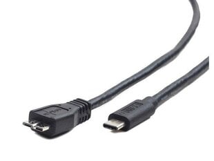 Коммуникационный кабель Gembird USB 3.0 для type-C BM/CM), 1 м, черный цена и информация | Кабели и провода | 220.lv