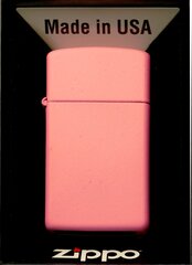 Komplekts ZIPPO Šķiltavas PINK MATTE SLIM dāvanu komplekts No4 cena un informācija | Šķiltavas un aksesuāri | 220.lv