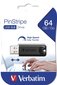 USB atmiņa Verbatim - PinStripe USB 3.0 Drive 64GB Black цена и информация | USB Atmiņas kartes | 220.lv